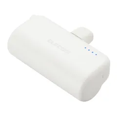 エレコム モバイルバッテリー 15W 5000mAh Type-C 直挿し 小型 軽量 ケーブル要らず��挿すだけ充電 Type-Cケーブル付属 【iPhone 15/ Pixel 7a / iPad 第10世代  [シルバーホワイト] [1)バッテリー単体]