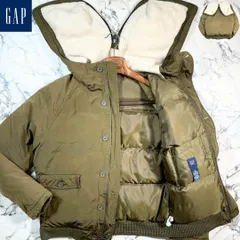✨N-2B/美品✨GAP ダウンフライトジャケット カーキ ボア (M)のサムネイル