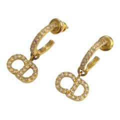 Christian Dior クリスチャンディオール ゴールド フープピアス メッキ 