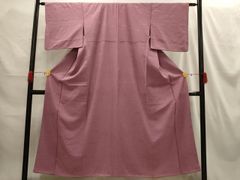 平和屋着物▽上質な紬 単衣 更紗花唐草文 100亀甲 正絹 逸品