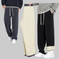 メンズ 裏起毛 トレーニングパンツ 裏ファー シープスキン ワイドパンツ オーバーサイズ 28 36