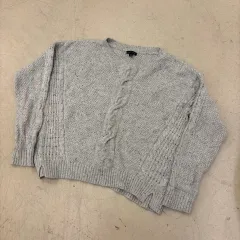 トミーヒルフィガー グレー ケーブル ニット