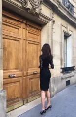 シエ ザ・シルエット プライム レースドレス S