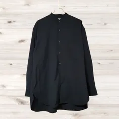 A1574 ジーユー GU 長袖シャツ(S) 黒 無地