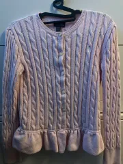 ポロ ラルフローレン ピンク ケーブル カーディガン