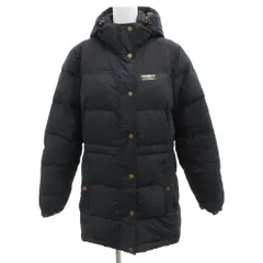 エルエルビーン L.L.BEAN ダウンコート XS 黒 ブラック 長袖 フード付き 無地 /JS ■ECG001