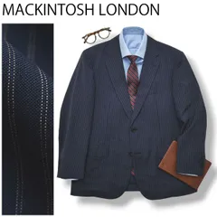 【高級】 英国製生地使用 マッキントッシュ ロンドン MACKINTOSH LONDON ストライプ柄 シングル 2B テーラードジャケット ブレザー 春夏 BB5 ネイビー メンズのサムネイル