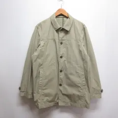 クロコダイル CROCODILE ステンカラー ジャケット ブルゾン L 薄カーキ コットン