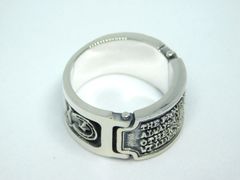 希少 刻印あり MM STERLING ワイルドホース 薔薇 シルバーリング 