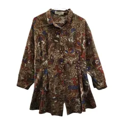 ヴィンテージ オリエンタル フレア チュニック シャツ ロング丈 ミニ ONE PIECE