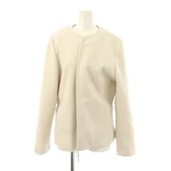 ザラ ZARA ジャケット 上着 L ベージュ 無地 ノーカラー /JP