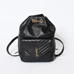 SAINT LAURENT サンローラン ジョー バッグパック 672609 ブラック レザー ゴールド金具 美品 中古 4b013329のサムネイル