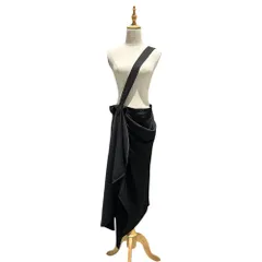 YOHJI YAMAMOTO(ヨウジヤマモト) 23AW POLYESTER TWILL 2WAY SKIRT ポリエステル ツイル ラップ スカート  FU-S50-901 2(M程度) ブラックのサムネイル