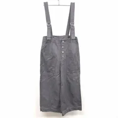 【中古】[印象AB] Pair Pair ペアペア ハイウエストサロペット レディース S グレー 綿100% コットン ワイドパンツ カラーデニム 無地 若干テーパードのサムネイル