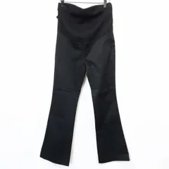 【新品】エンジェリーベ ANGELIEBE マタニティ パンツ ブーツカット ストレッチ ウエストにリブとゴム 綿×ポリウレタン 11T 黒 レディース