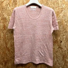 【中古】[印象BC] grand global グランドグローバル レディース(メンズ？) サイズ38 杢オレンジブラウン 【日本製】 Tシャツ 無地 Uネック カットソー 半袖 38のサムネイル