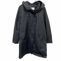 【新品/訳アリ】[印象NB] SOUP スープ コート / パーカー レディース M (9号) ネイビー 紺 コットン×ナイロン 内ポケット無し ウエストの内側に調節ゴム フライフロント 少し薄手 無地 総裏地 フルジップ 長袖のサムネイル