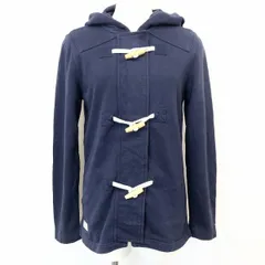 【中古】[印象BC] TOMMY HILFIGER トミーヒルフィガー レディース S ネイビー 紺 綿100% ダッフルパーカー フッディー スウェットカットソー 裏毛 ジップ留めのサムネイル