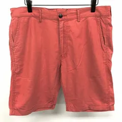 【中古】[印象B] CIAOPANIC チャオパニック ショートパンツ / ハーフパンツ メンズ L ピンク 麻×綿 若干薄手 テーパード ジップフライ 裾ダブル 無地のサムネイル