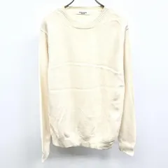 古着 ユナイテッドアローズ UNITED ARROWS 若干薄手 ニット セーター 無地 長袖 日本製 ウール100% M アイボリー 生成り色 レディース(メンズ？)