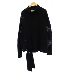 サルバム sulvam Mesh asymmetry knit メッシュアシンメトリーニット セーター 長袖 L ブラック SS-K03-820 /KHのサムネイル