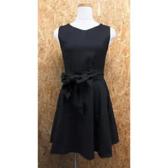 【新品】[印象N] titty&Co. ティティーアンドコー レディース F ブラック 黒 ポリエステル×レーヨン titty＆Co. ワンピース 裏地付き ノースリーブ ウエストにリボンのサムネイル