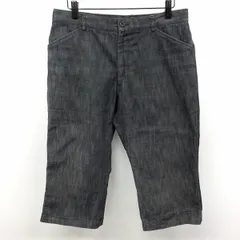 【中古】[印象B] UNITED ARROWS BLUE LABEL - L メンズ 男性 デニム クロップドパンツ ジーンズ テーパード 無地 日本製 綿×ポリエステル×ポリウレタン 紺