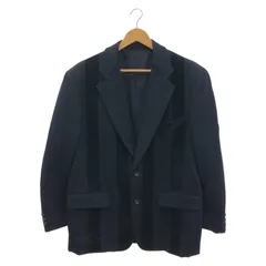 【中古】COMME des GARCONS テーラードジャケット サイズM ネイビー×ブラック[91]のサムネイル