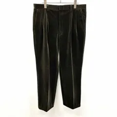 【中古】[印象A] SPALDING スポルディング コーデュロイパンツ / ボトムス メンズ 91 モスグリーン 緑 ポリ100% 2タック テーパード 無地 ジップフライ ロングのサムネイル