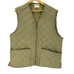 ユーズドフルギ USED古着 FIELD & STREAM 00S  裏地 ボア フリース リバーシブル ダイヤ キルティング ナイロン ベスト メンズ import：L 