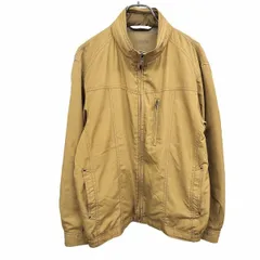 【中古】[印象AB] Crocodile クロコダイル ジャケット メンズ M ブラウン 茶 ポリ100% 内ポケット×１ 薄手 メッシュ裏地 長袖 隠しフード ハイネック ジップアップ ロゴのサムネイル