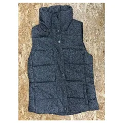 【中古】[印象BC] OLD NAVY オールドネイビー レディース XXS グレー ポリエステル100% ベスト 中綿入り ノースリーブジャケット ハイネック メランジ 裏起毛のサムネイル