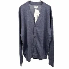 【新品】[印象N] COEN コーエン カーディガン / ニット メンズ XL LL メランジ ネイビー 紺 ポリ×麻 リネンミックス 無地 ボタン留め Vネック 長袖のサムネイル
