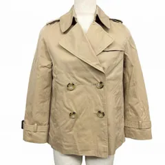 【中古】[印象AB] UNITED ARROWS BEAUTY＆YOUTH ユナイテッドアローズ ビューティーアンドユース ジャケット レディース S ベージュ 綿100%(裏地：キュプラ100%) 無地 ボタン留め エポレット 総裏地 長袖のサムネイル