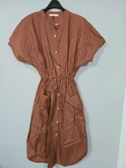 enough ブラウン ナイロン シャツ ONE PIECE 55 66