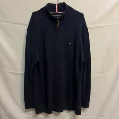 トミーヒルフィガー スモールフラグ ハーフジップアップ ニット