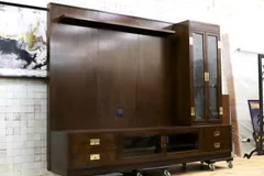 GMET85○domani / ドマーニ モーガントン HHA845MD 壁面ユニット テレビボード キャビネット シアターボード オーク材 定価約150万のサムネイル