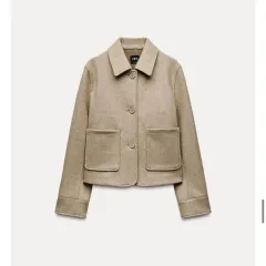 ZARA ソフト ポケット ジャケット ブラウン