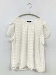 pleuvoir シャツ/ブラウス M ホワイト ミドル丈 半袖 その他総柄