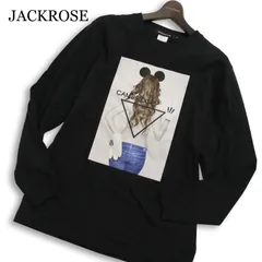 JACKROSE ジャックローズ 通年 マウスガール フォトプリント★ 長袖 カットソー ロンTシャツ Sz.4 メンズ 黒のサムネイル