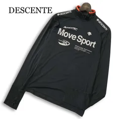 DESCENTE デサント 通年 Move Sport★ 長袖 ハーフジップ ストレッチ カットソー Tシャツ Sz.L メンズ グレー トレーニング