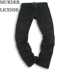 MURDER LICENSE マーダーライセンス 通年★ ストレッチ スリム ブラック デニム パンツ ジーンズ Sz.48 メンズ 日本製のサムネイル