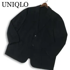 UNIQLO ユニクロ 通年★ ジャージー ストレッチ テーラード ジャケット 大きいサイズ 特大 Sz.4XL メンズ 黒