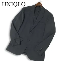 UNIQLO ユニクロ 春夏 感動ジャケット★ ウールライク スリムフィット テーラード ジャケット Sz.S メンズ 灰 グレー