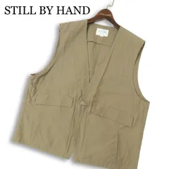 STILL BY HAND スティルバイハンド 春夏★ コットン ナイロン ワーク ベスト 日本製 Sz.46 メンズ