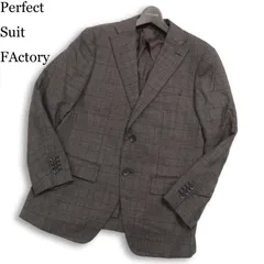 P.S.FA パーフェクトスーツファクトリー 春夏 背抜き Super100’s チェック テーラード ジャケット ブレザー Sz.AB4　メンズ