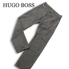 HUGO BOSS ヒューゴボス 通年 ロゴプレート★ ストレート ワーク パンツ Sz.29 メンズ 灰 グレーのサムネイル
