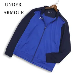 UNDER ARMOUR アンダーアーマー ロゴ★ ラグラン切替 ジップ ブルゾン ジャケット Sz.XL メンズ トレーニング 大きいサイズ