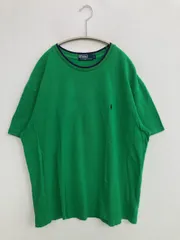 Polo by Ralph Lauren ポロバイラルフローレン Tシャツ/カットソー L グリーン 無地 ワンポイント ブランドロゴ ミドル丈 半袖 クルーネック(丸首)