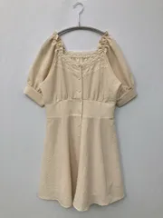 emsexcite エムズエキサイト ワンピース F アイボリー 無地 半袖 ショート・ミニ丈 フレア